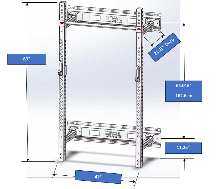 RIVAL STEEL Foldable Wall-Mounted Squat Rack