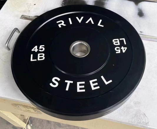 RIVAL STEEL 230lb Blackout Bumper Plate Weight Set