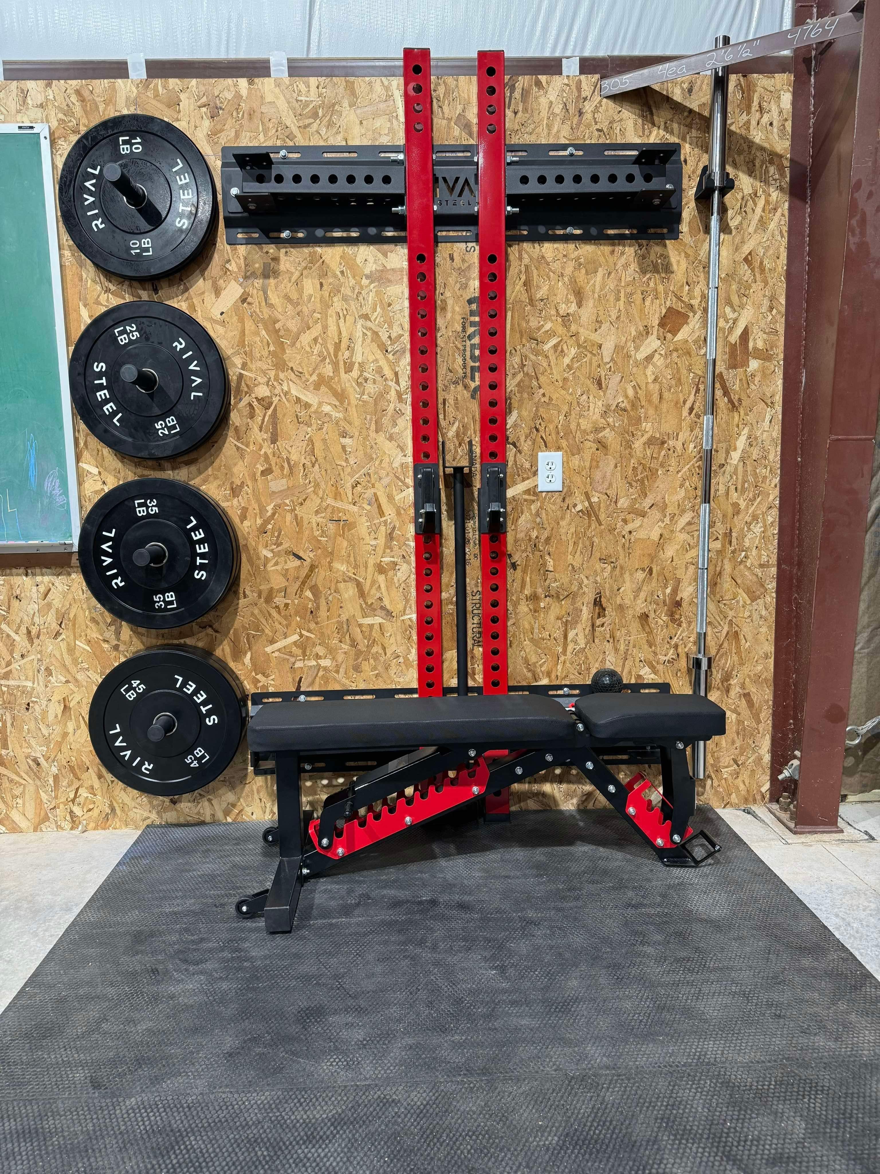 RIVAL STEEL Foldable Wall Mounted Home Gym Package