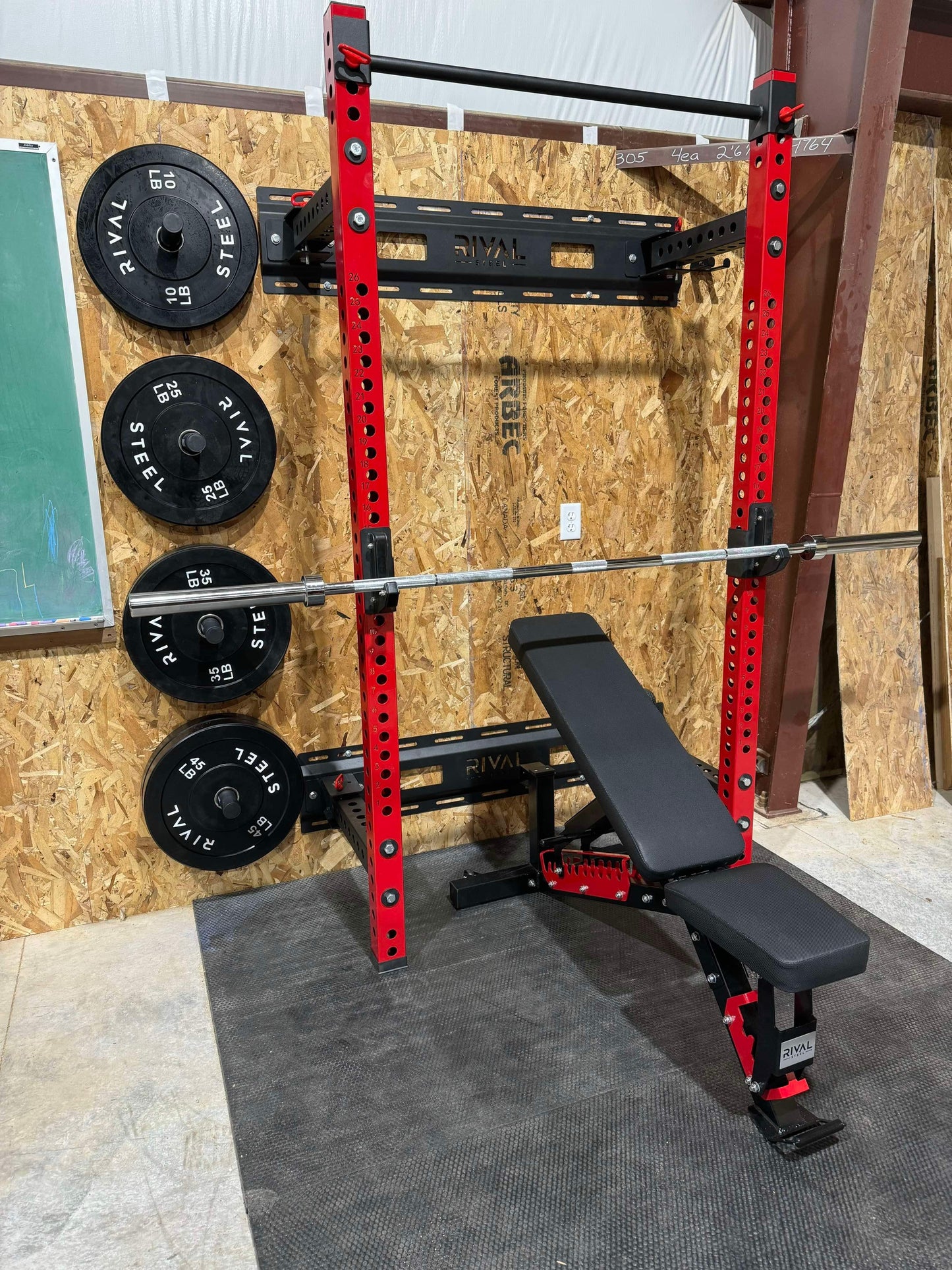 RIVAL STEEL Foldable Wall-Mounted Home Gym Package