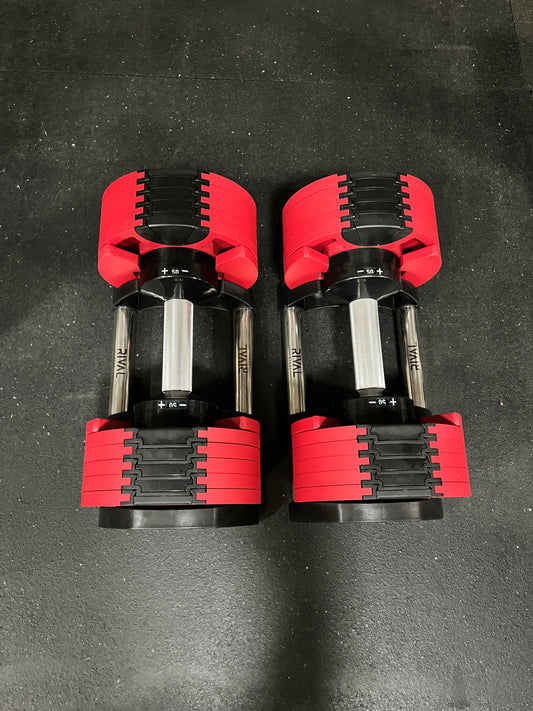 RIVAL Premium Adjustable Dumbbells - 50lb (Pair)